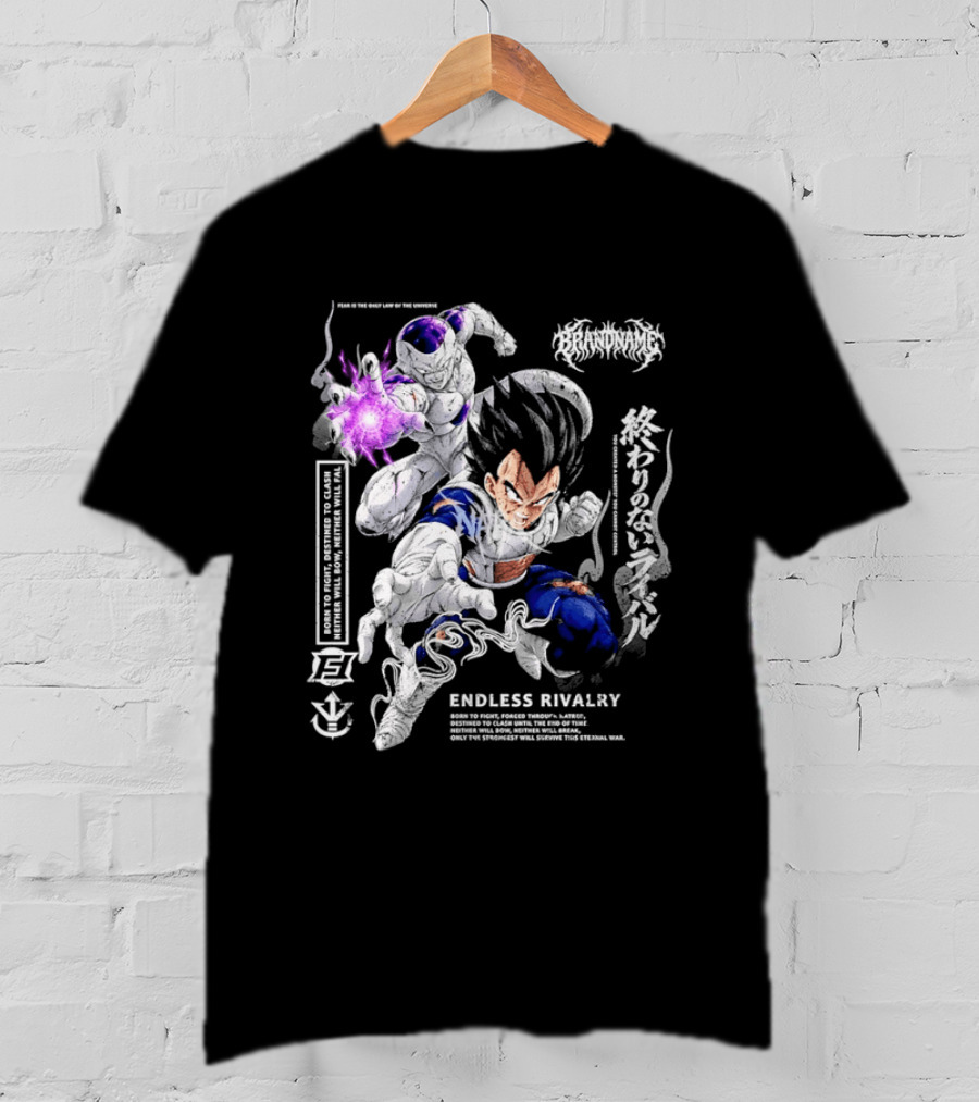 Dragon Ball Z Vegeta Frieza Battle Endless Rivalry Iconic Anime Characters T-Shirt