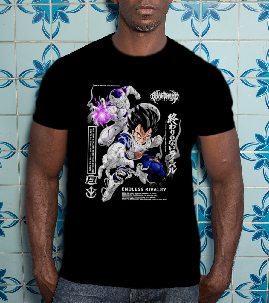Dragon Ball Z Vegeta Frieza Battle Endless Rivalry Iconic Anime Characters T-Shirt