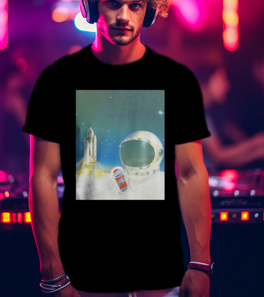 Pepsi Cola Astronaut Space Shuttle USA Reach For The Stars T-Shirt