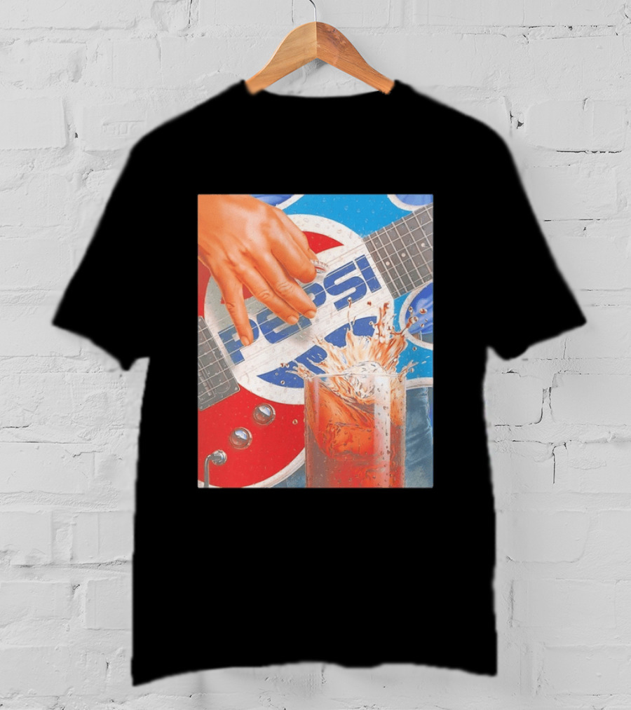 Pepsi Guitar Soda Splash Beverage Music Rock N Roll T-Shirt