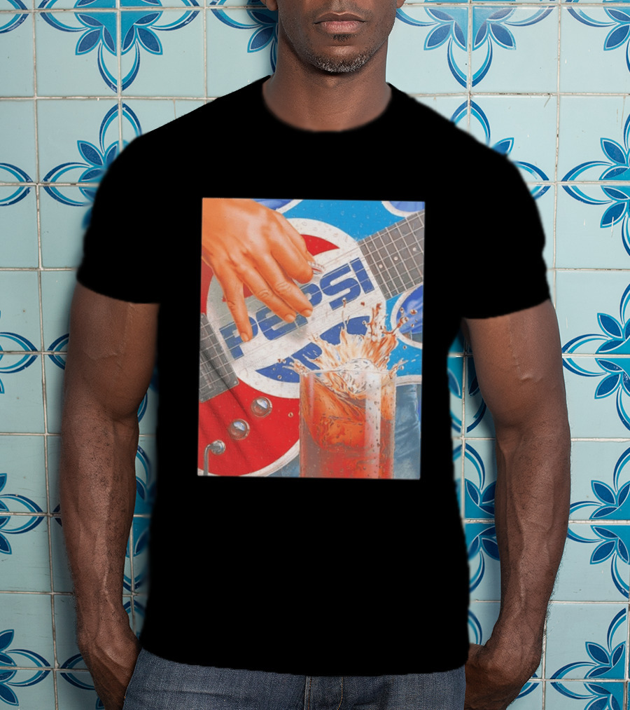 Pepsi Guitar Soda Splash Beverage Music Rock N Roll T-Shirt