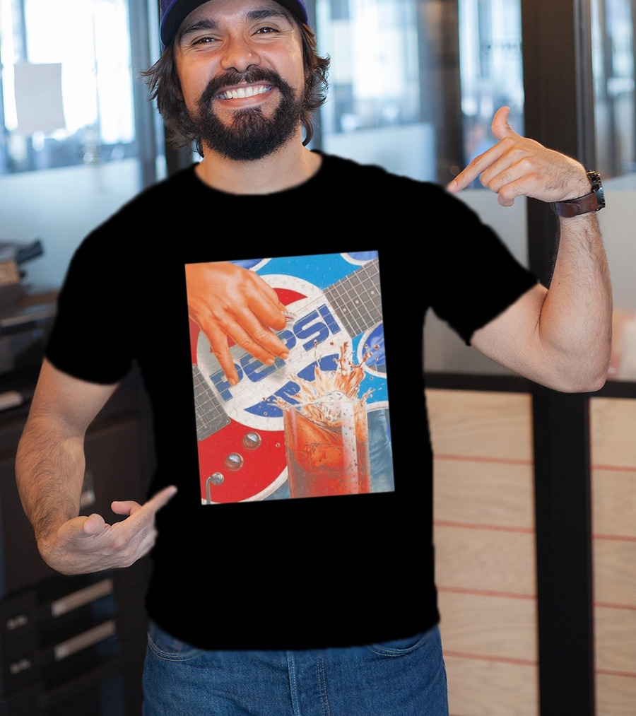 Pepsi Guitar Soda Splash Beverage Music Rock N Roll T-Shirt