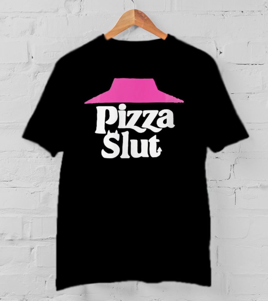 Pizza Slut Ironic Pop Culture Parody Pink Hat T-Shirt