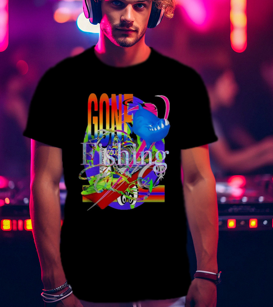Gone Fishing Amazing Outdoor Adventure Bold Colorful Fish T-Shirt