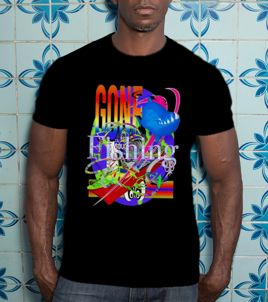 Gone Fishing Amazing Outdoor Adventure Bold Colorful Fish T-Shirt