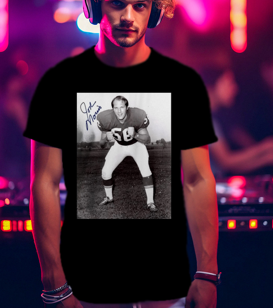 Rip Jon Morris 1942 2026 Signed Photo Vintage Football Player 56 T-Shirt