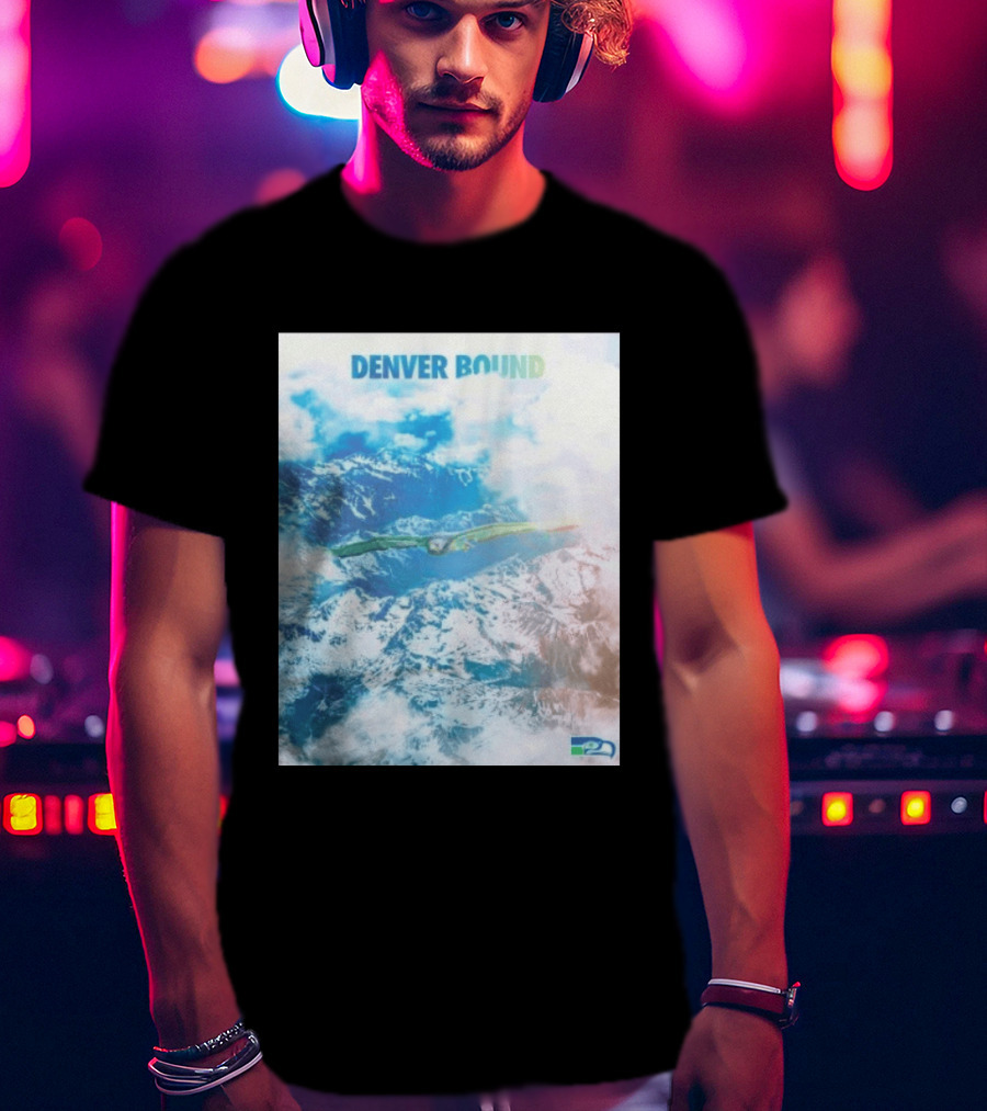Seattle Seahawks Denver Bound Mountain Flight T-Shirt