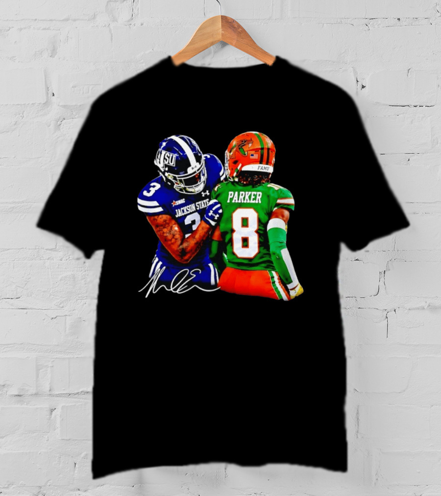 Jackson State Vs FAMU Parker 8 Football Matchup Classic SWAC Showdown T-Shirt