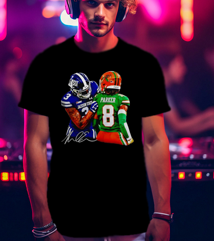 Jackson State Vs FAMU Parker 8 Football Matchup Classic SWAC Showdown T-Shirt