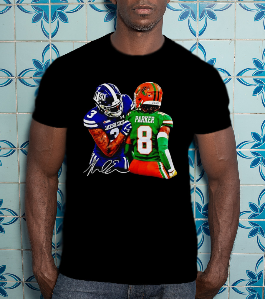 Jackson State Vs FAMU Parker 8 Football Matchup Classic SWAC Showdown T-Shirt