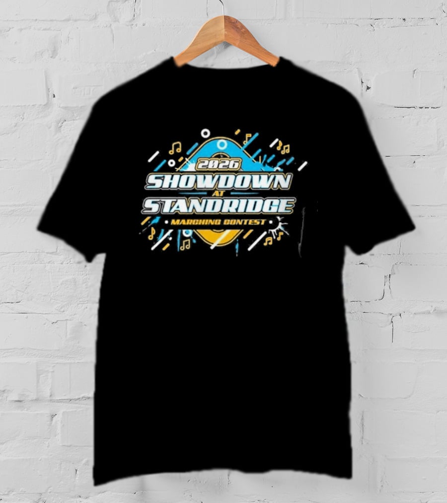 Showdown At Standridge Marching Contest 2026 Music Notes Burst T-Shirt