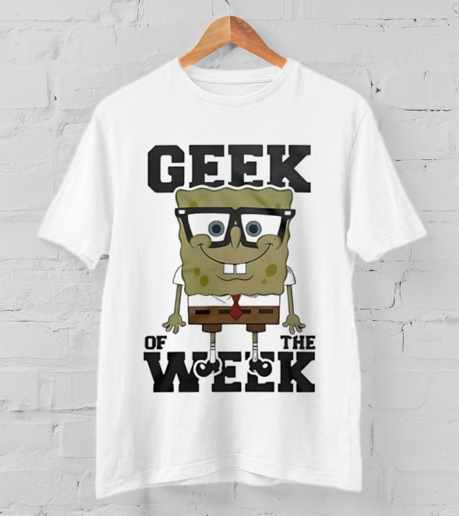 Geek Of The Week Sponge Glasses Tie T-Shirt
