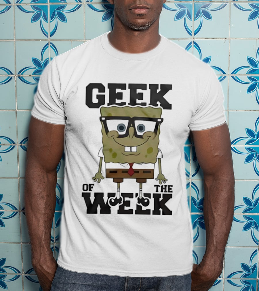 Geek Of The Week Sponge Glasses Tie T-Shirt