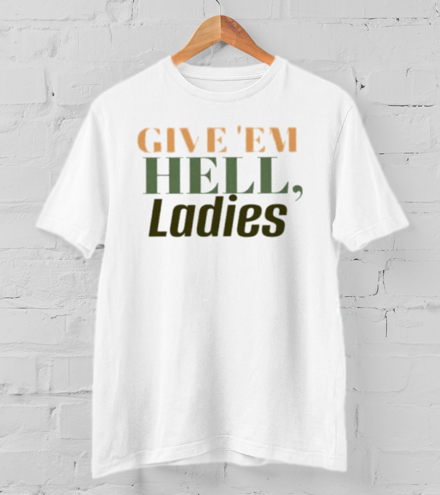 Give 'Em Hell Ladies Vegas Women's Hockey T-Shirt
