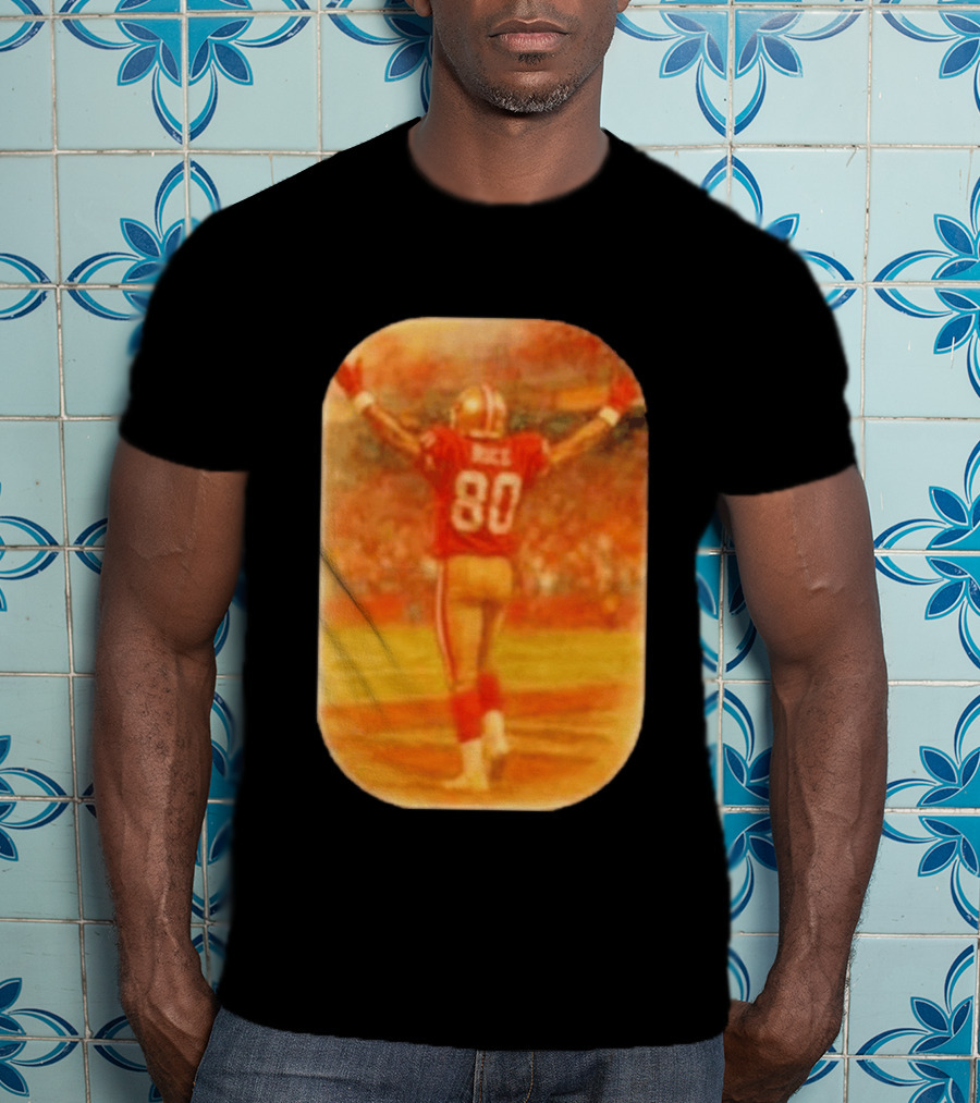 Jerry Rice San Francisco 49ers No 80 Iconic Celebration T-Shirt