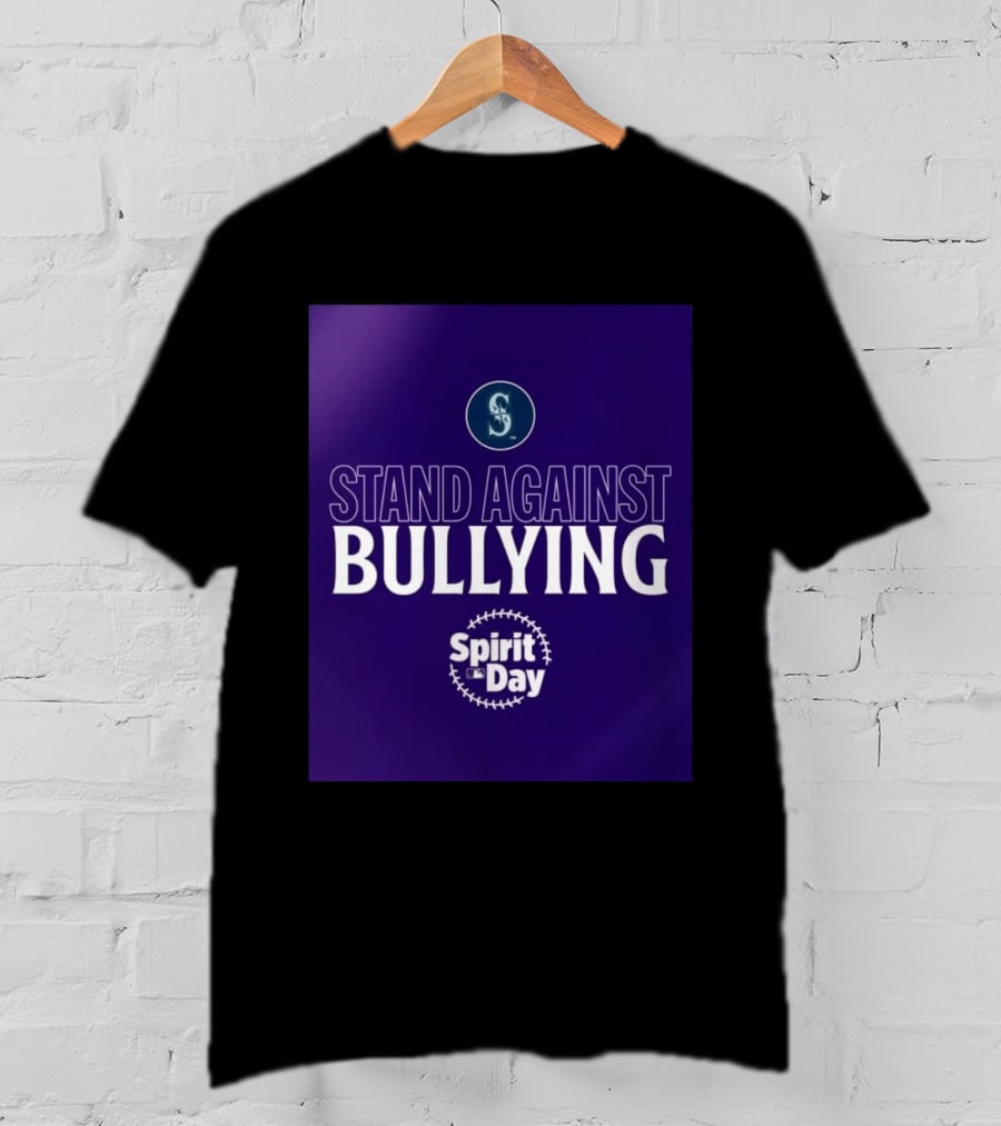 Seattle Mariners Stand Against Bullying Spirit Day T-Shirt