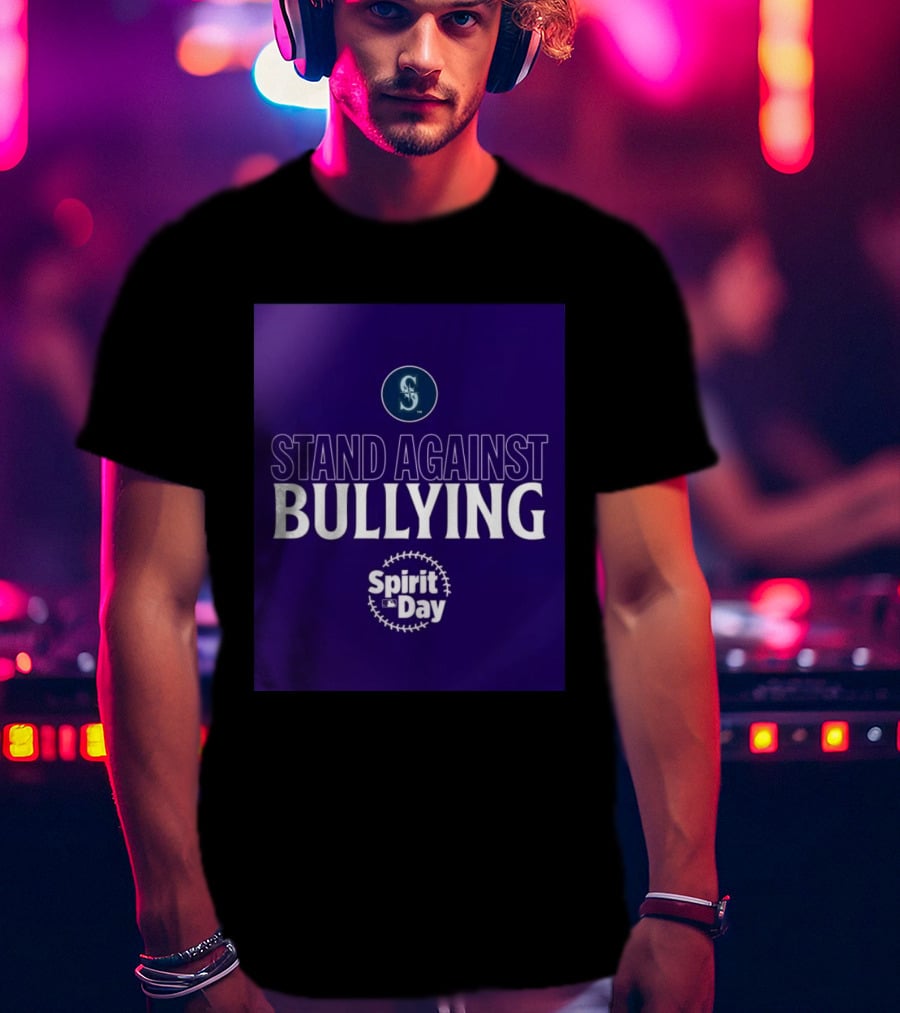 Seattle Mariners Stand Against Bullying Spirit Day T-Shirt