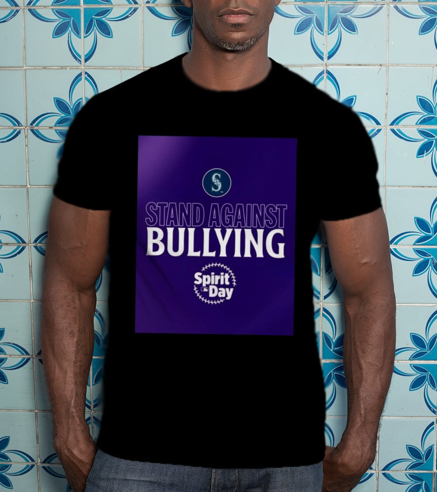 Seattle Mariners Stand Against Bullying Spirit Day T-Shirt