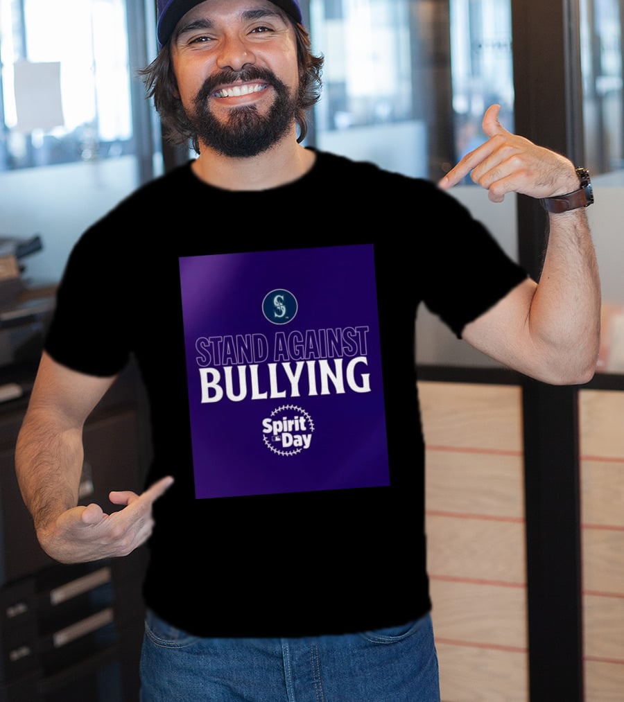 Seattle Mariners Stand Against Bullying Spirit Day T-Shirt