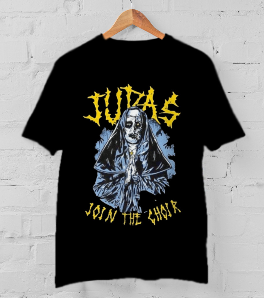 Judas Join The Choir Horror Nun Creepy Gothic T-Shirt