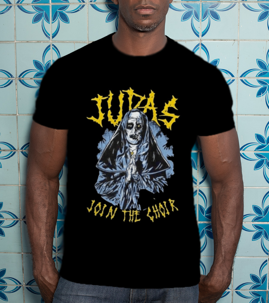 Judas Join The Choir Horror Nun Creepy Gothic T-Shirt