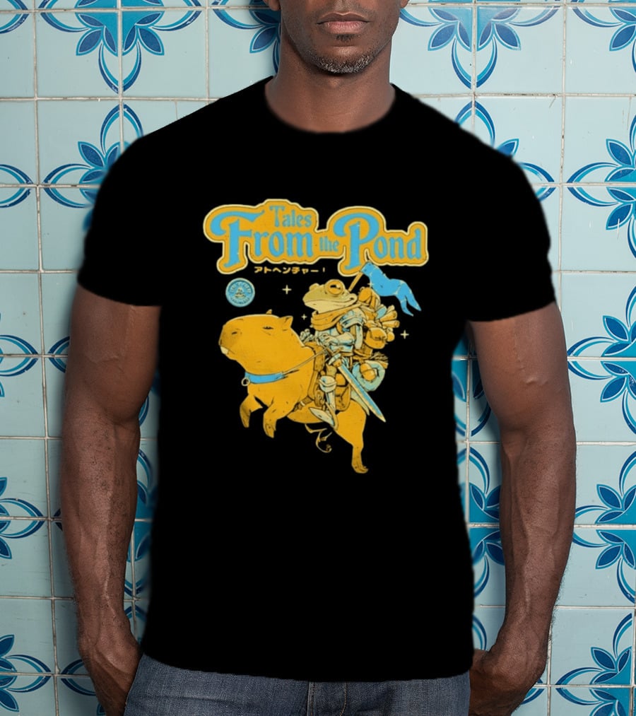 Tales From The Pond Frog Knight On Capybara Adventure T-Shirt