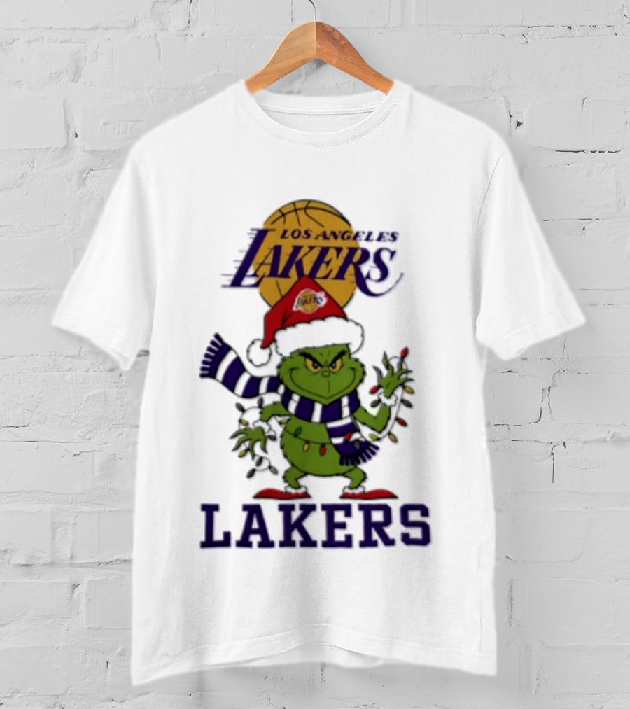 Grinch Los Angeles Lakers Christmas 2026 Holiday Magic T-Shirt