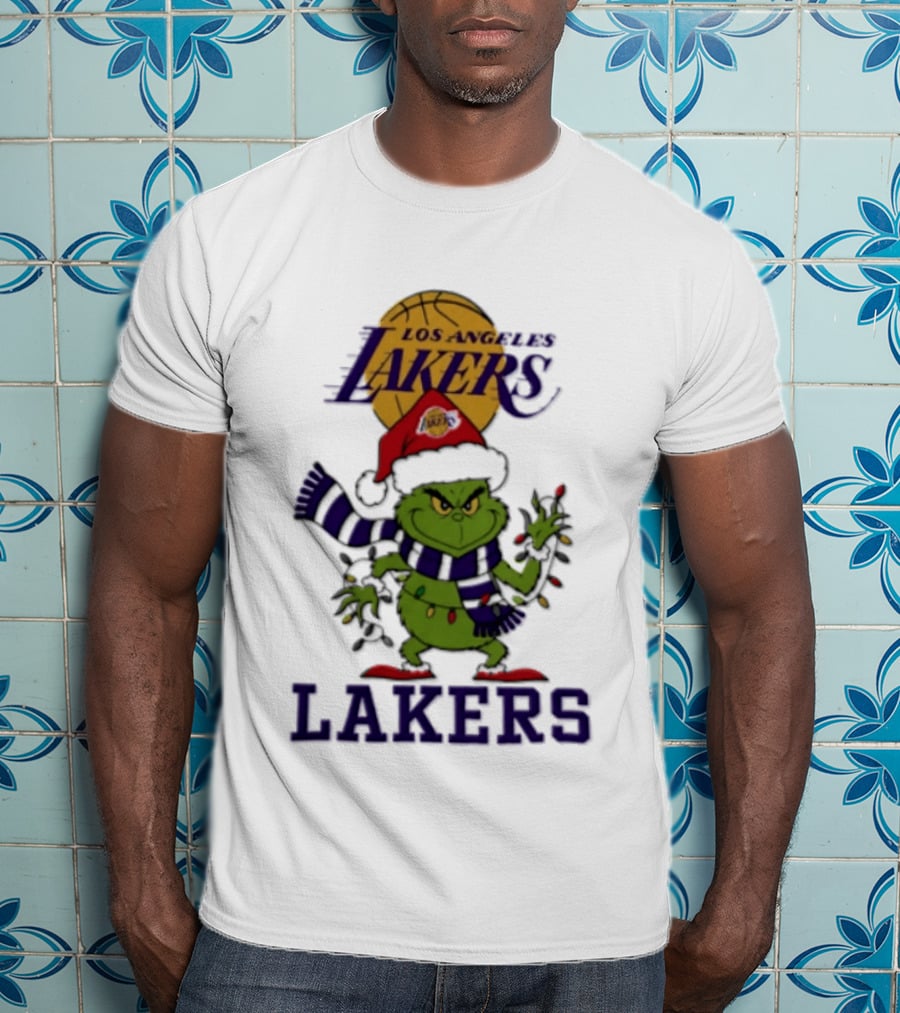 Grinch Los Angeles Lakers Christmas 2026 Holiday Magic T-Shirt