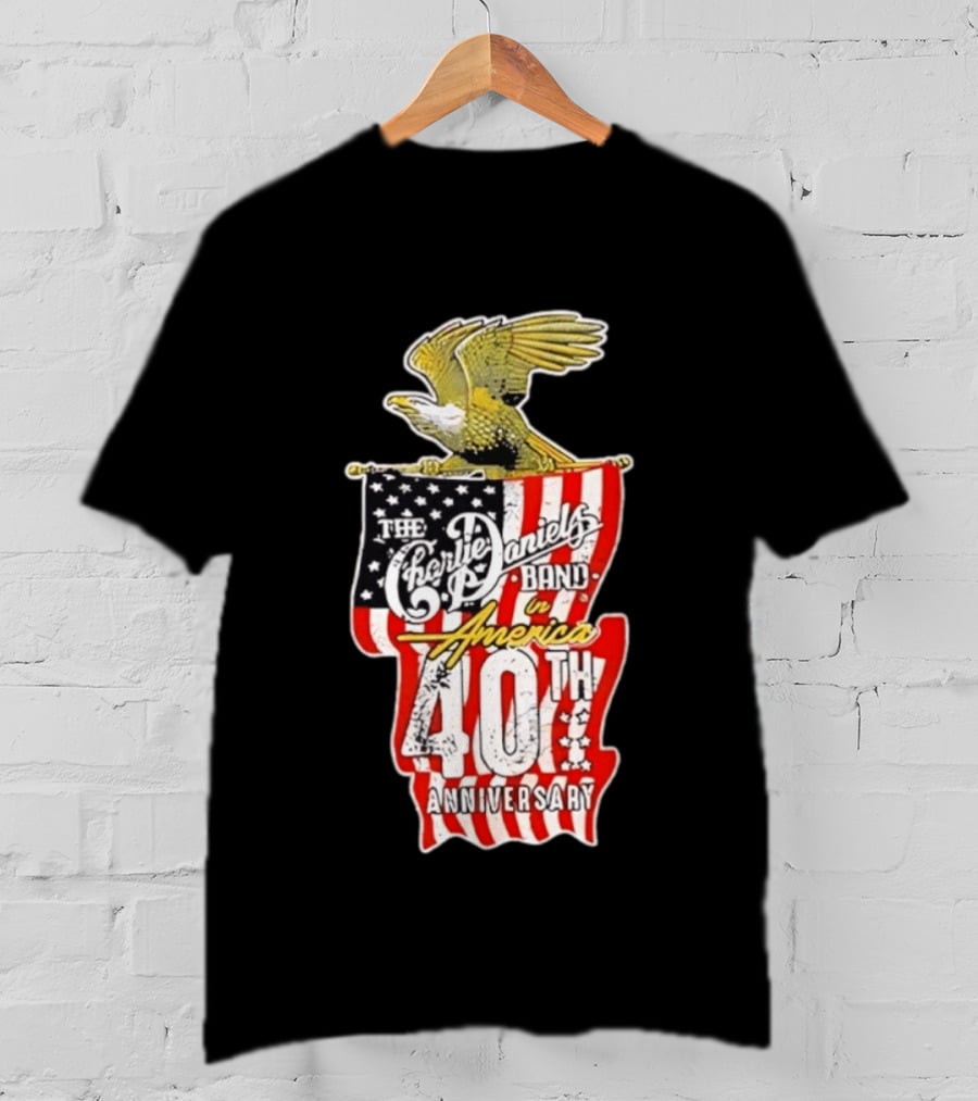 The Charlie Daniels Band In America 40th Anniversary Eagle And Stars Stripes T-Shirt
