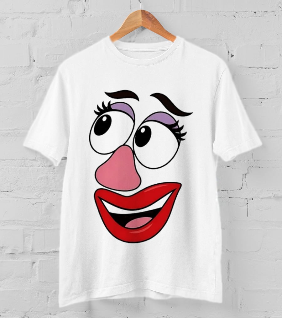 Mrs Potato Head Toy Story Hasbro Cartoon Face T-Shirt