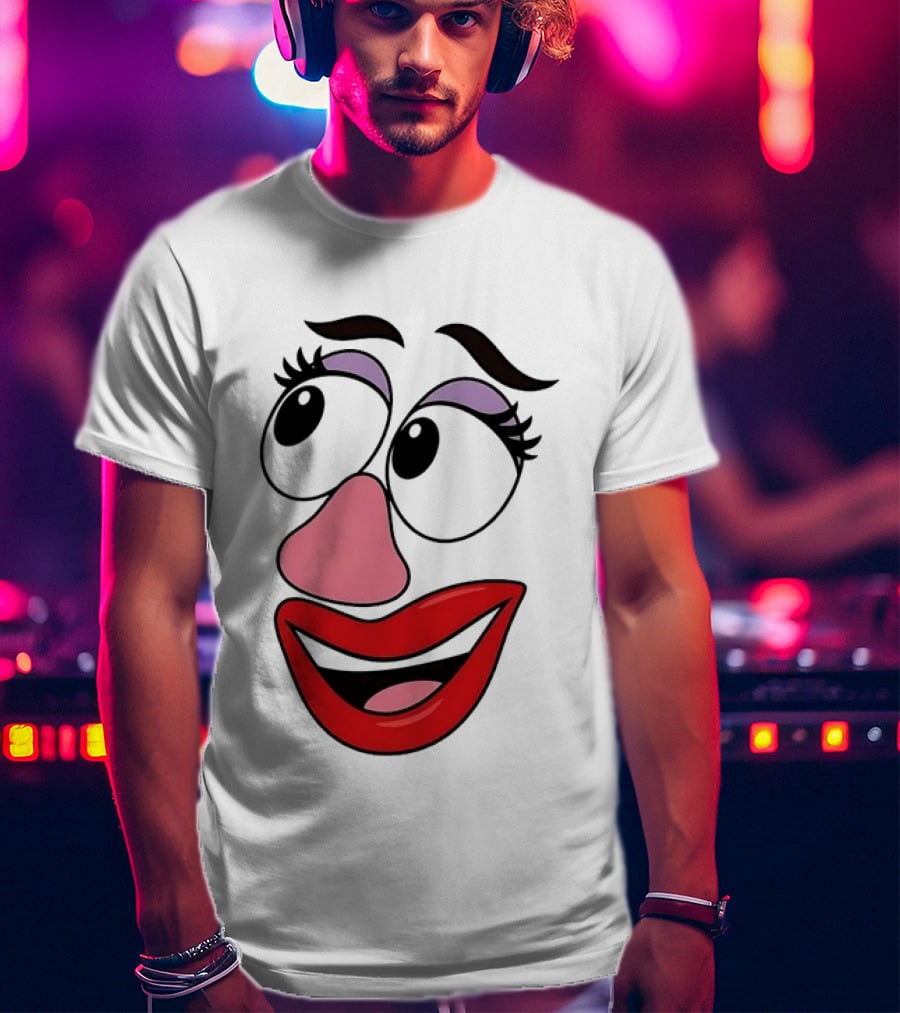 Mrs Potato Head Toy Story Hasbro Cartoon Face T-Shirt
