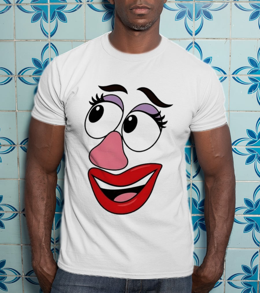 Mrs Potato Head Toy Story Hasbro Cartoon Face T-Shirt