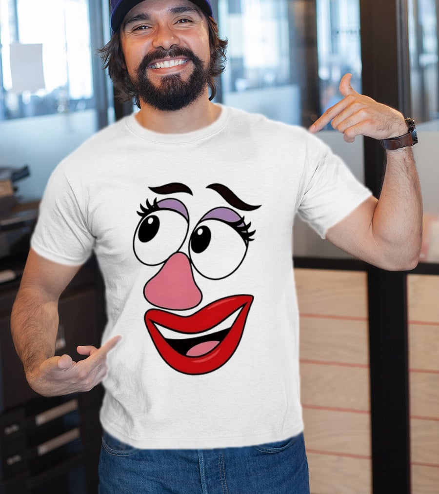 Mrs Potato Head Toy Story Hasbro Cartoon Face T-Shirt