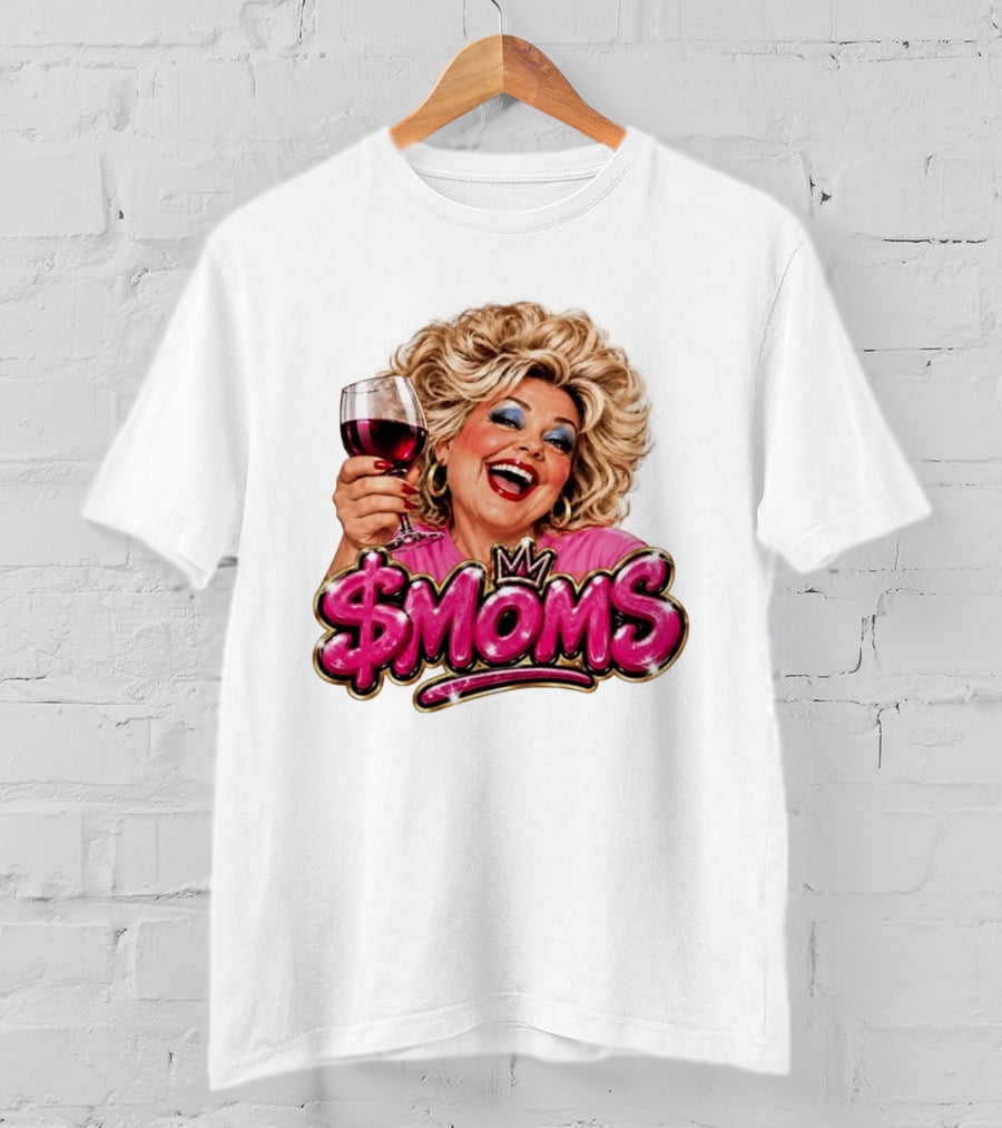 SMoms Wine Glass Fun Motherhood T-Shirt