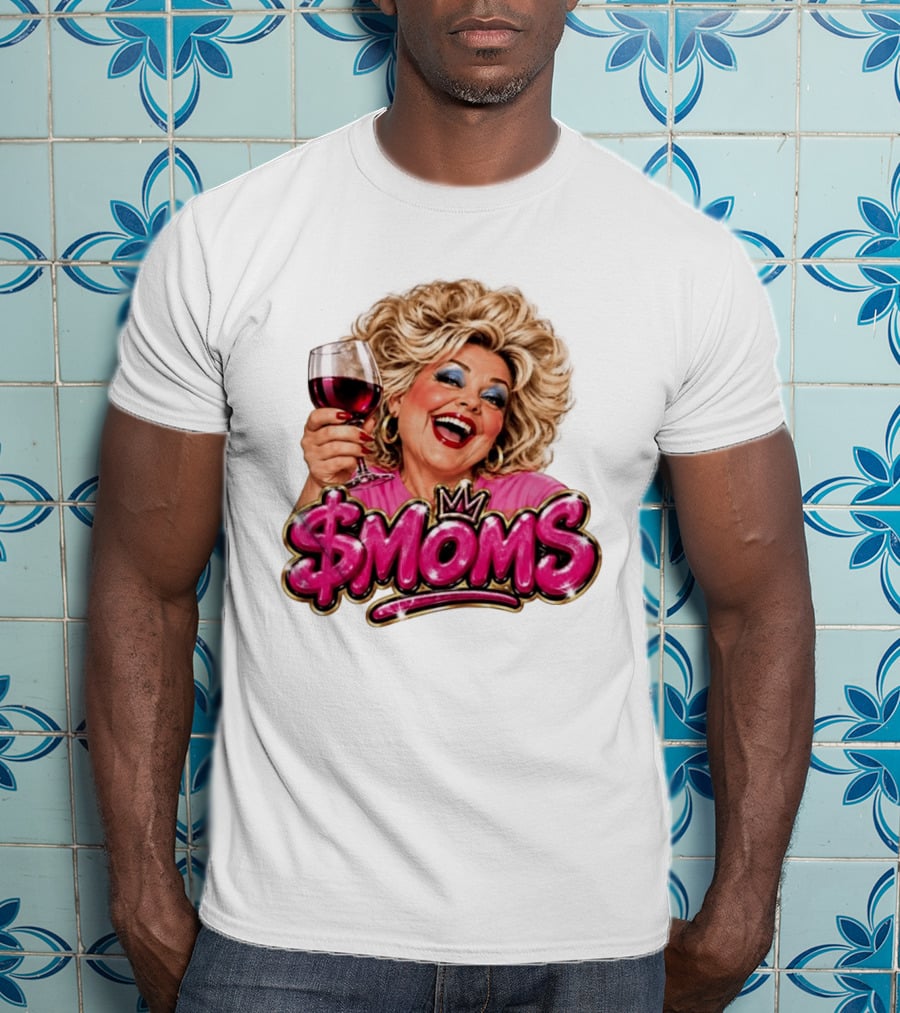 SMoms Wine Glass Fun Motherhood T-Shirt