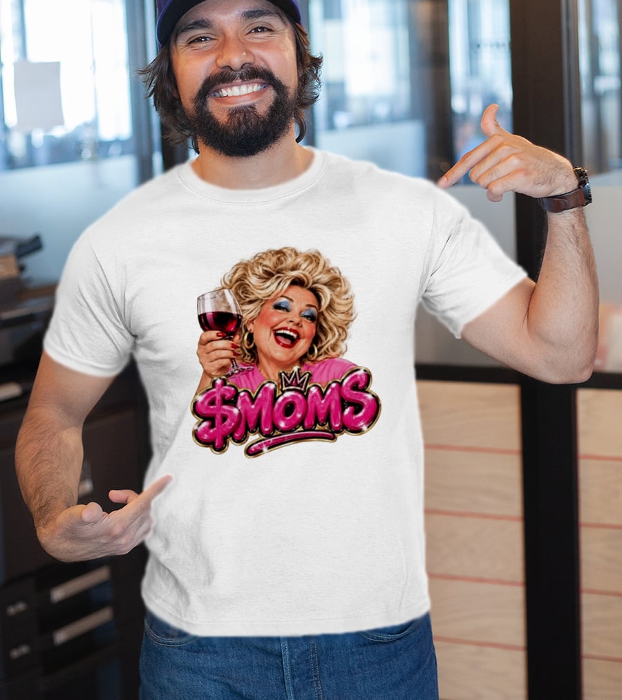 SMoms Wine Glass Fun Motherhood T-Shirt