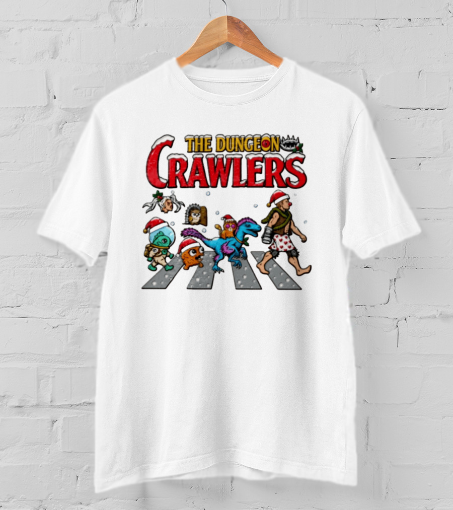 The Dungeon Crawlers Christmas Road Walking Winter Adventure T-Shirt