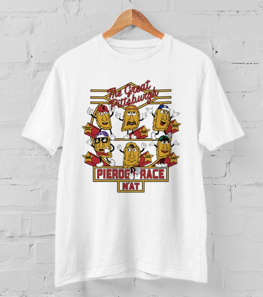 The Great Pittsburgh Pierogi Race With Sauerkraut Saul And Cheese Chester T-Shirt