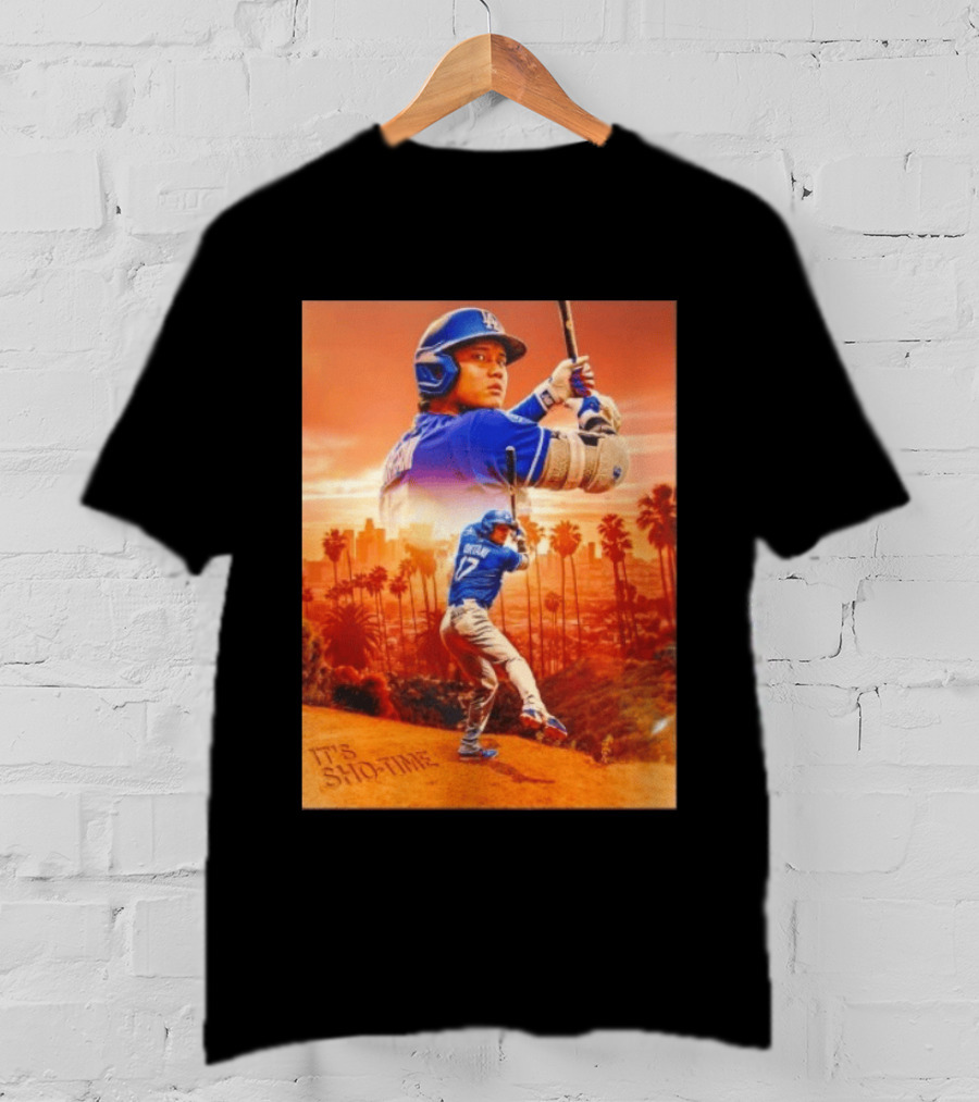 Shohei Ohtani Los Angeles Dodgers It's Sho Time Baseball Legend Urban Sunset T-Shirt