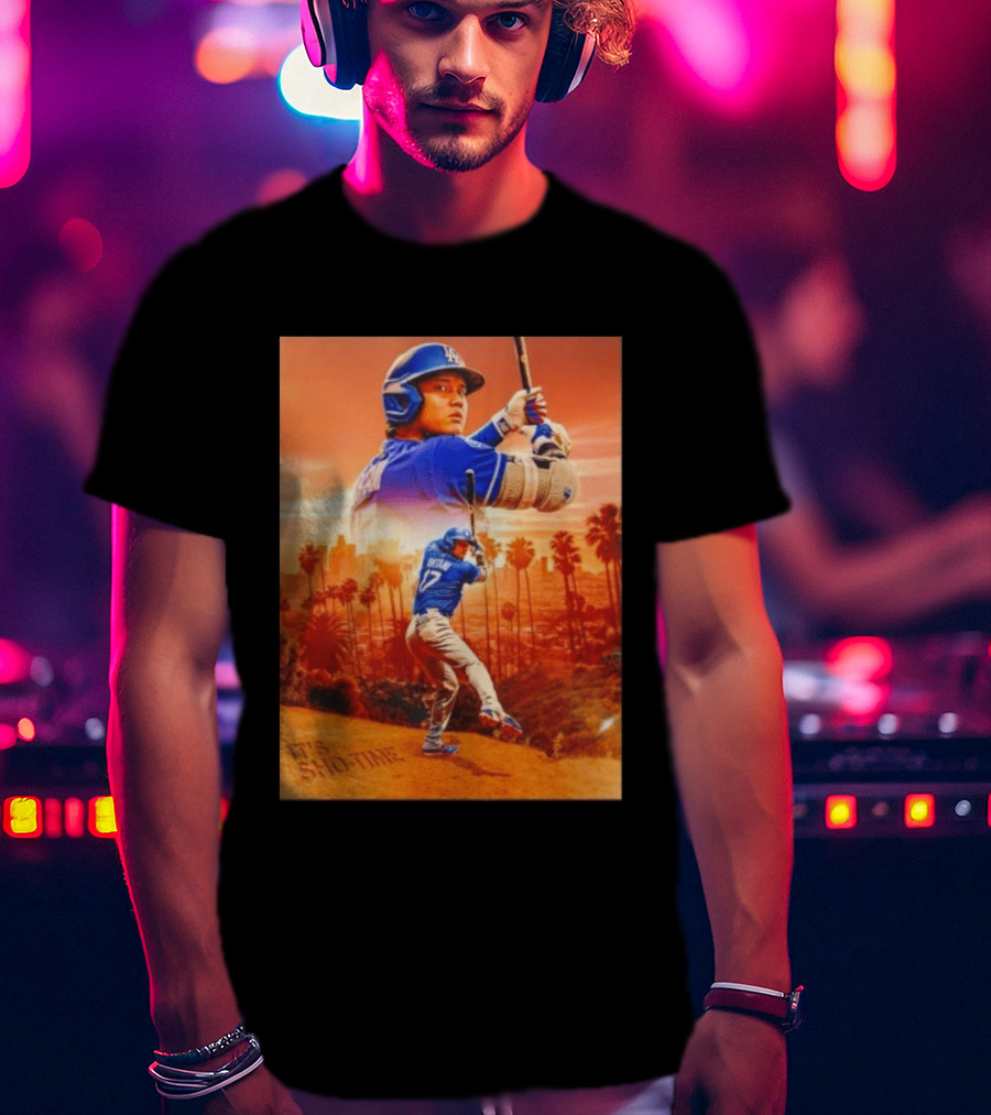 Shohei Ohtani Los Angeles Dodgers It's Sho Time Baseball Legend Urban Sunset T-Shirt