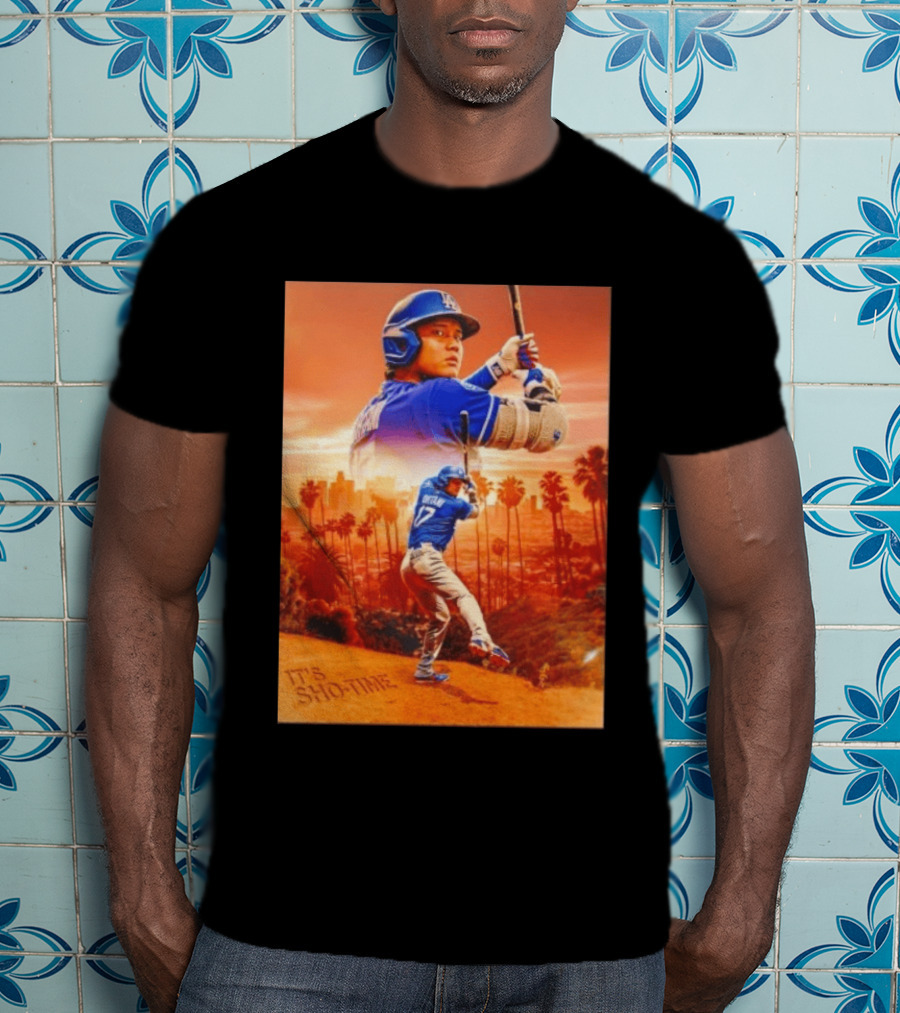 Shohei Ohtani Los Angeles Dodgers It's Sho Time Baseball Legend Urban Sunset T-Shirt