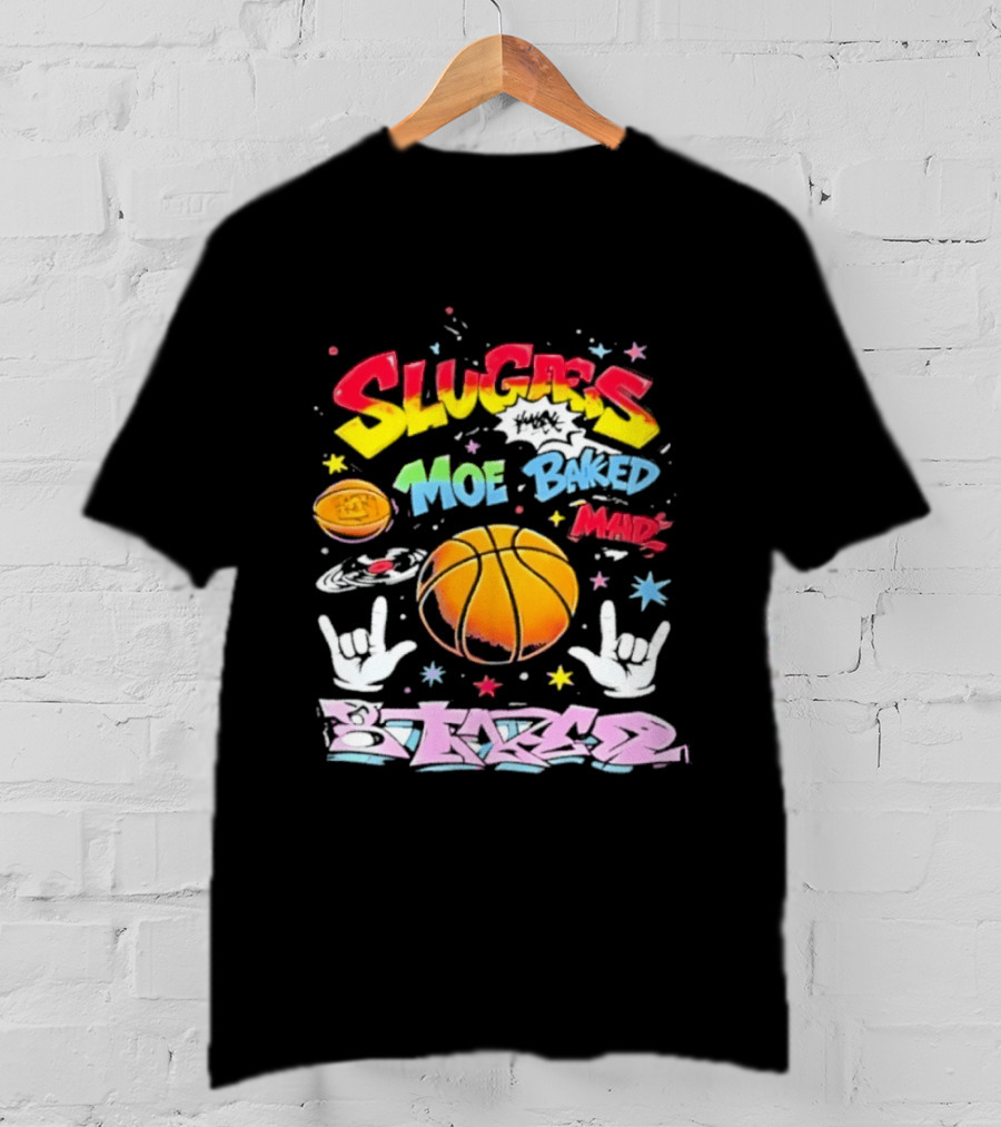 SLUGAS Moe Baked Mad Bikers Basketball Streetwear T-Shirt