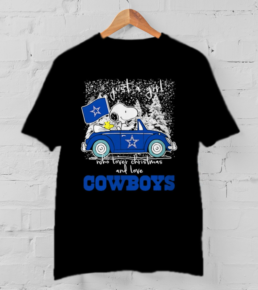 Snoopy And Woodstock Christmas Dallas Cowboys Fan T-Shirt