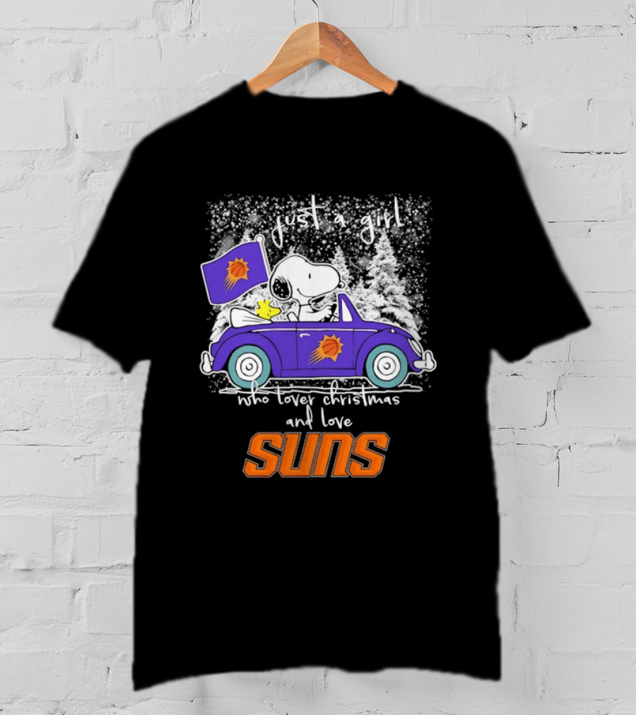 Snoopy Loves Christmas And Phoenix Suns Fan T-Shirt
