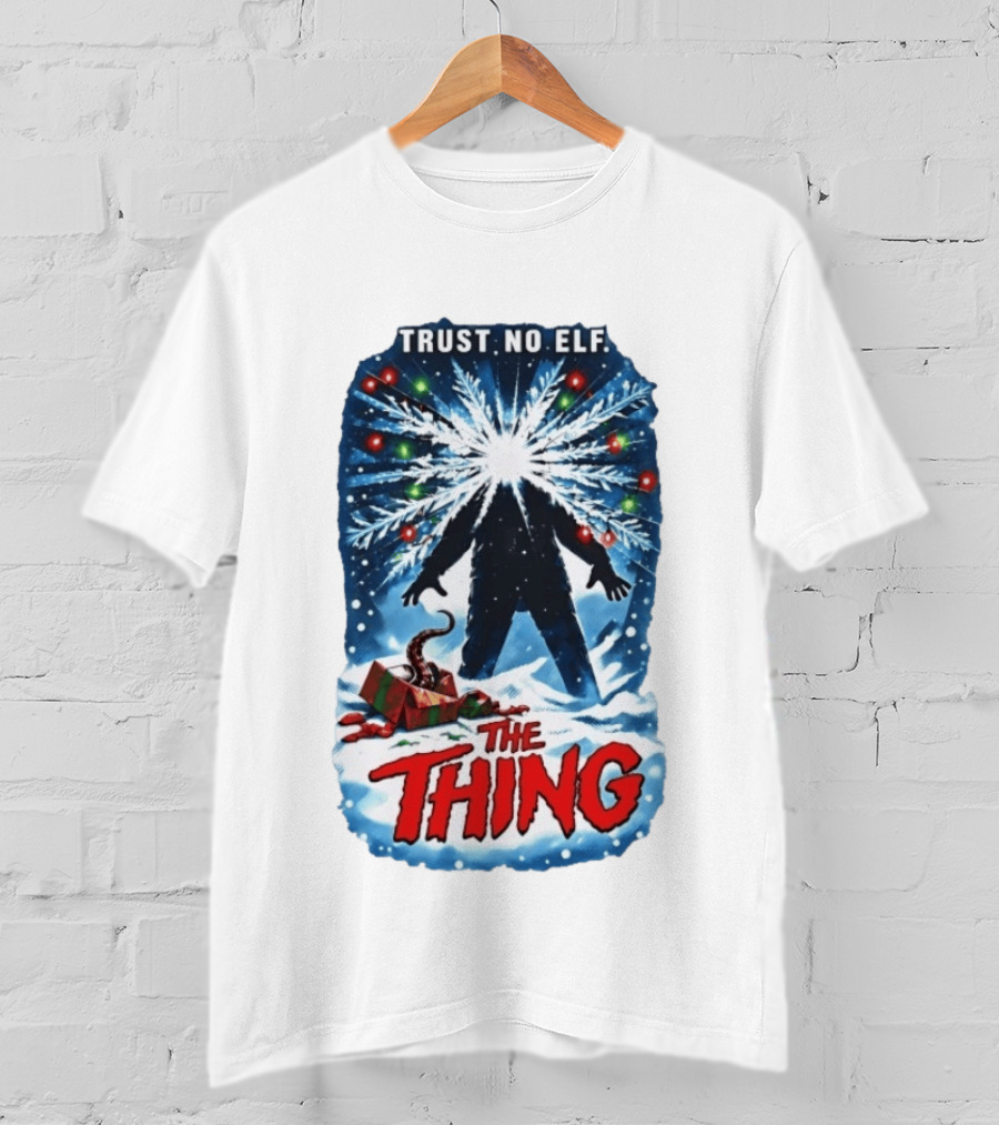 Trust No Elf The Thing Christmas Horror Scene T-Shirt