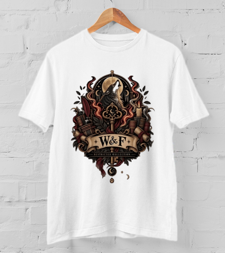 W&F Restricted Collection Wolf And Key Mystical T-Shirt