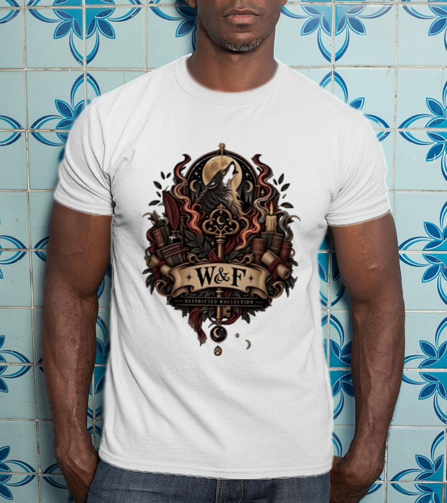W&F Restricted Collection Wolf And Key Mystical T-Shirt
