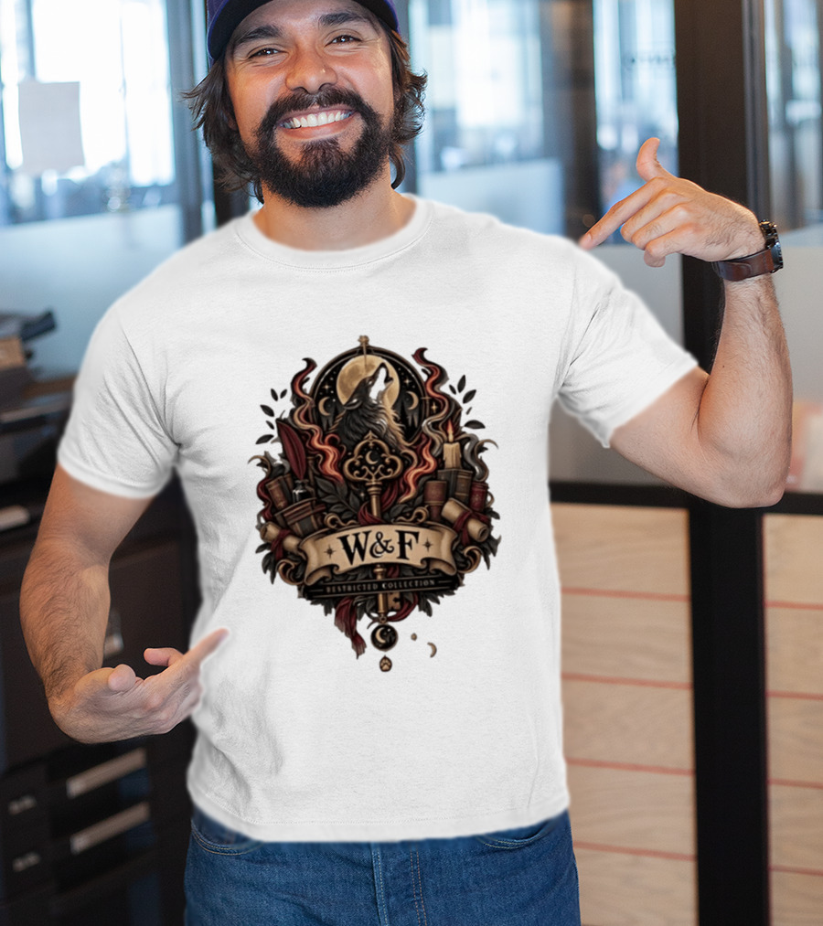 W&F Restricted Collection Wolf And Key Mystical T-Shirt