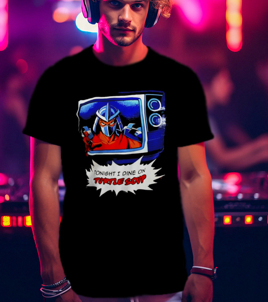 The Shredder Tonight I Dine On Turtle Soup Retro TV Villain Adventure T-Shirt