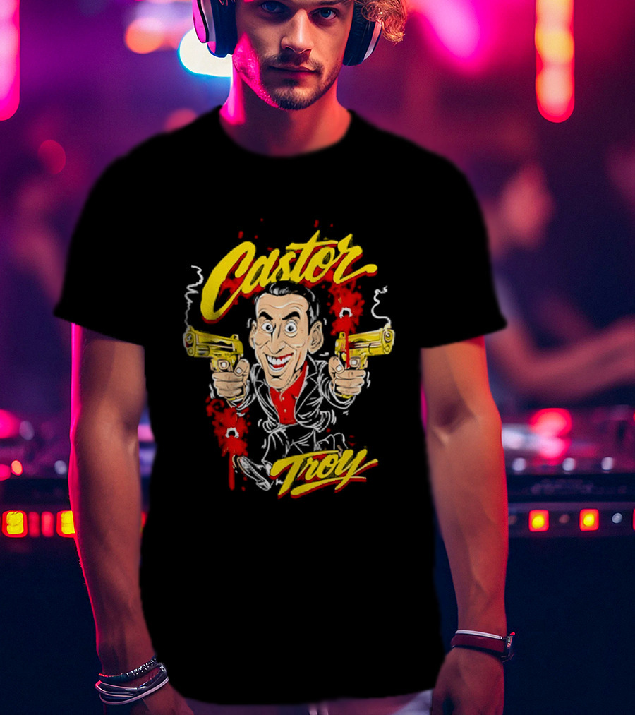 Castor Troy Face Off Nicolas Cage 90s Action Movie T-Shirt